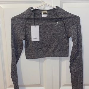 Gym shark vital seamless long sleeve crop top